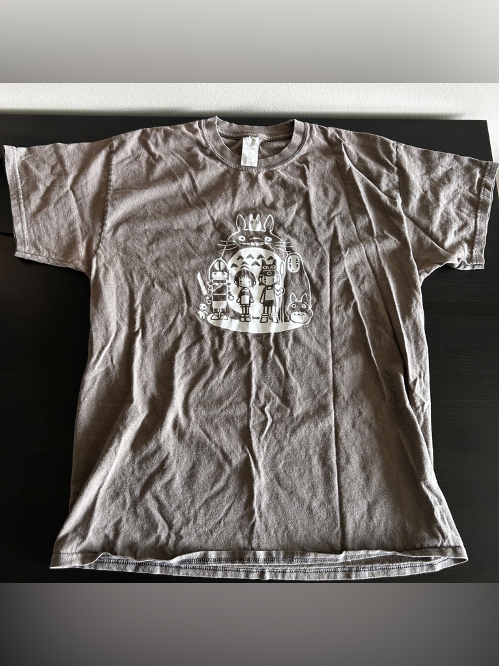 Studio Ghibli My Neighbor Totoro Graphic T-shirt — brown/beige (Size Large)